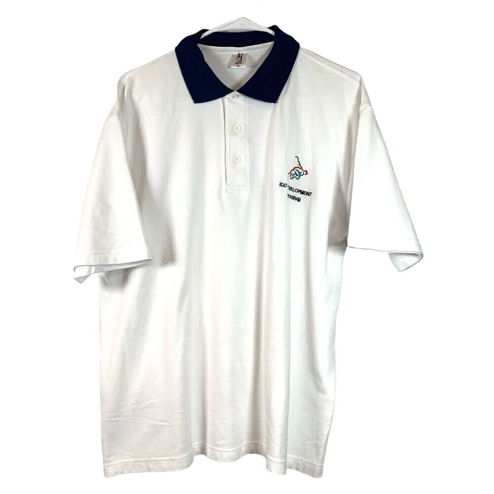 AJ Sports Golf Polo Shirt Mens Sz XL "ICC Development Program" Logo New wo Tags